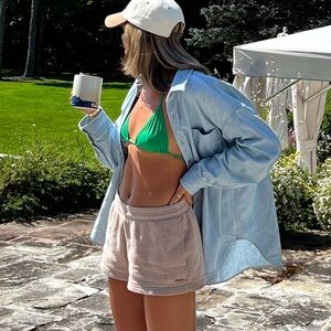 aritzia tna cozy fleece sweatshort